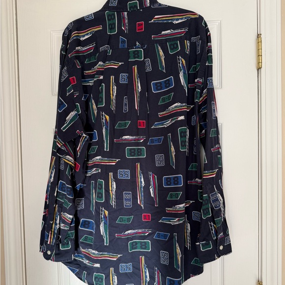 Nautica Men's Multicolor Graphic Button Down Shirt - Picture 2 of 4